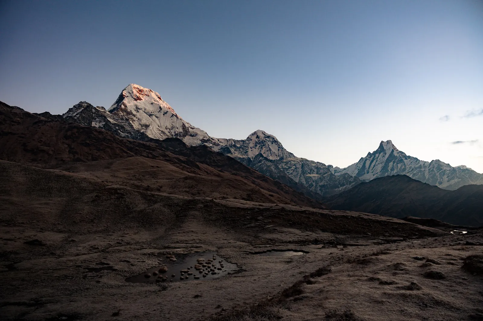 Mardi Himal high camp at dawn